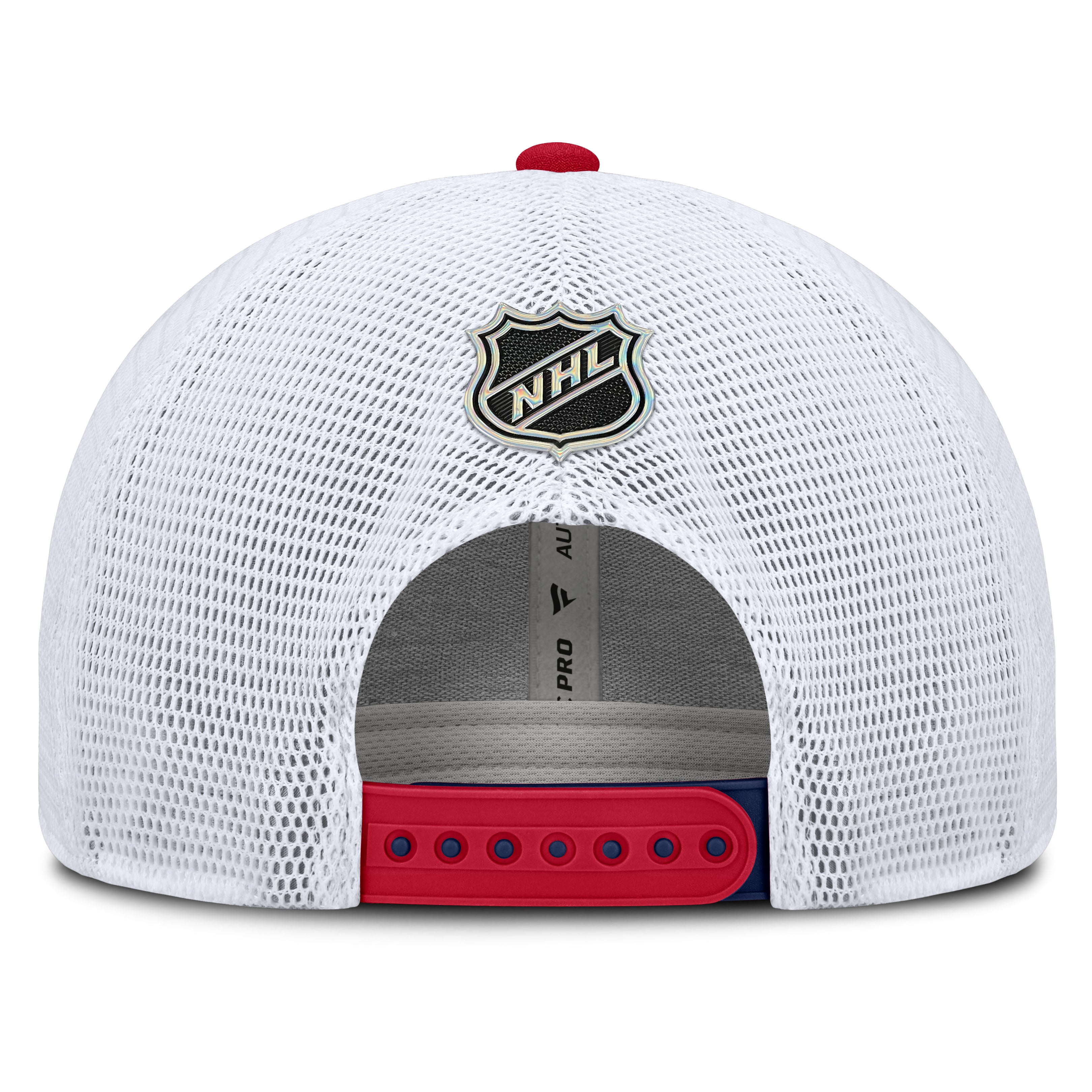 Men's Fanatics Red/White Montreal Canadiens Authentic Pro Rink Mid-Crown Adjustable Trucker Hat