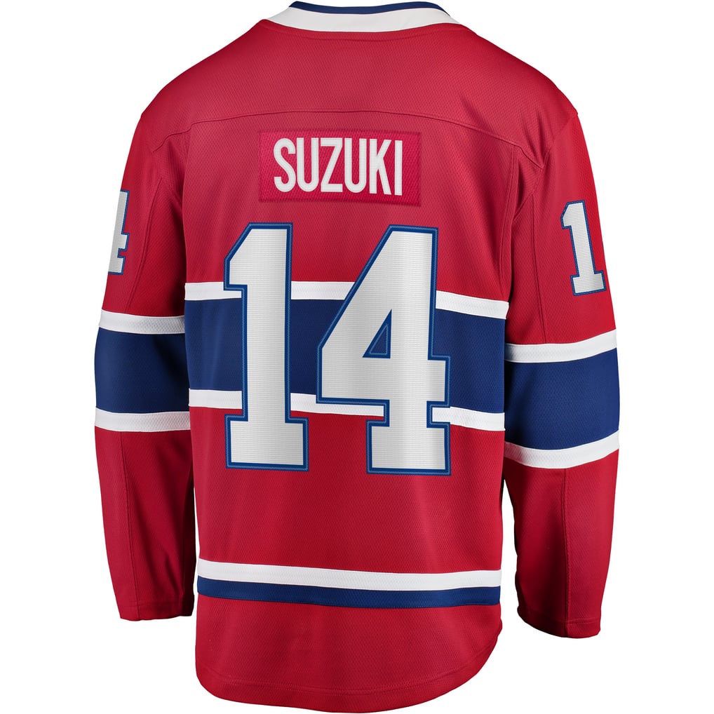 Nick Suzuki Montreal Canadiens Fanatics Captain Patch Home Breakaway ...