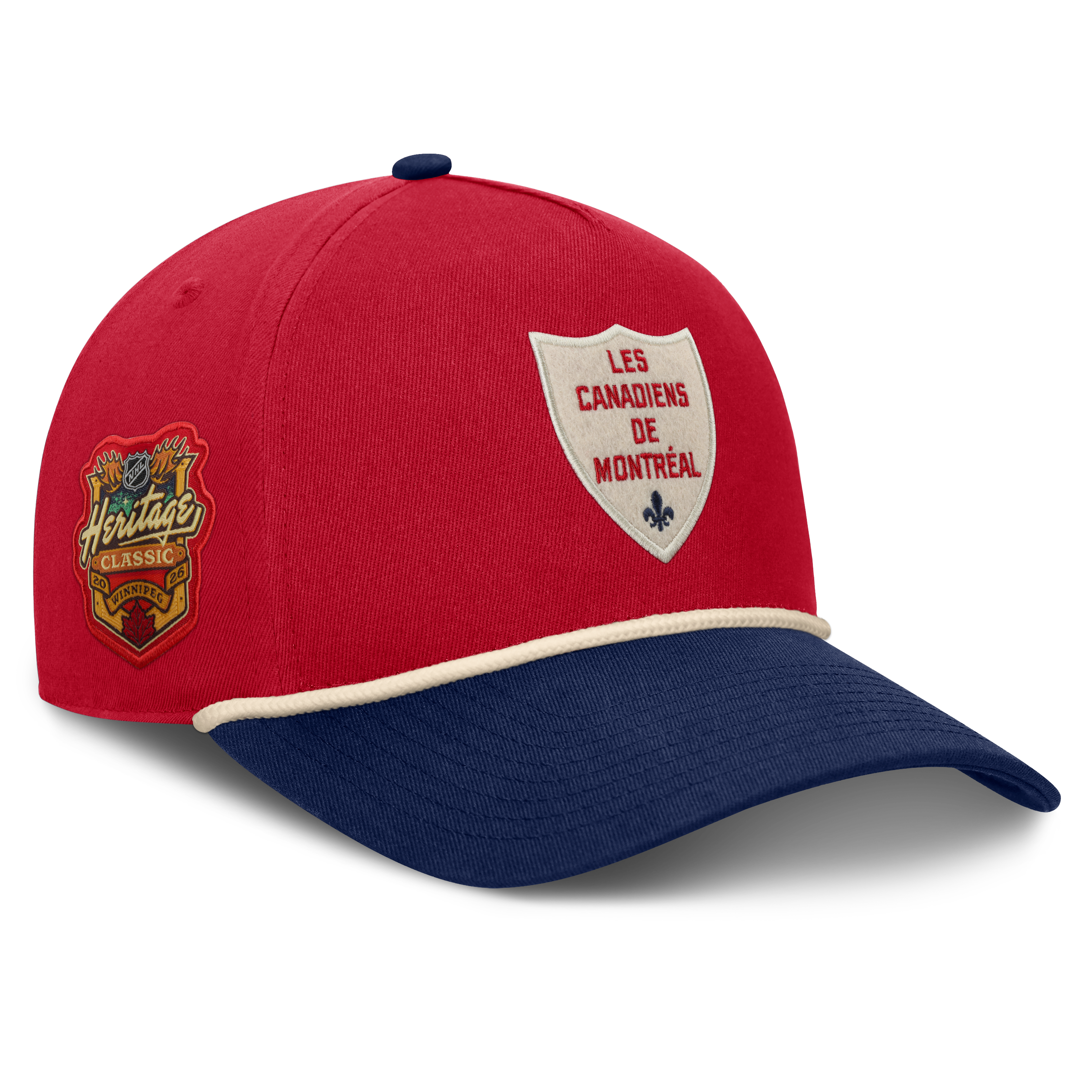 Casquette ajustable Fanatics rouge des Canadiens de Montréal 2026 Classique Héritage de la LNH, modèle A-Frame