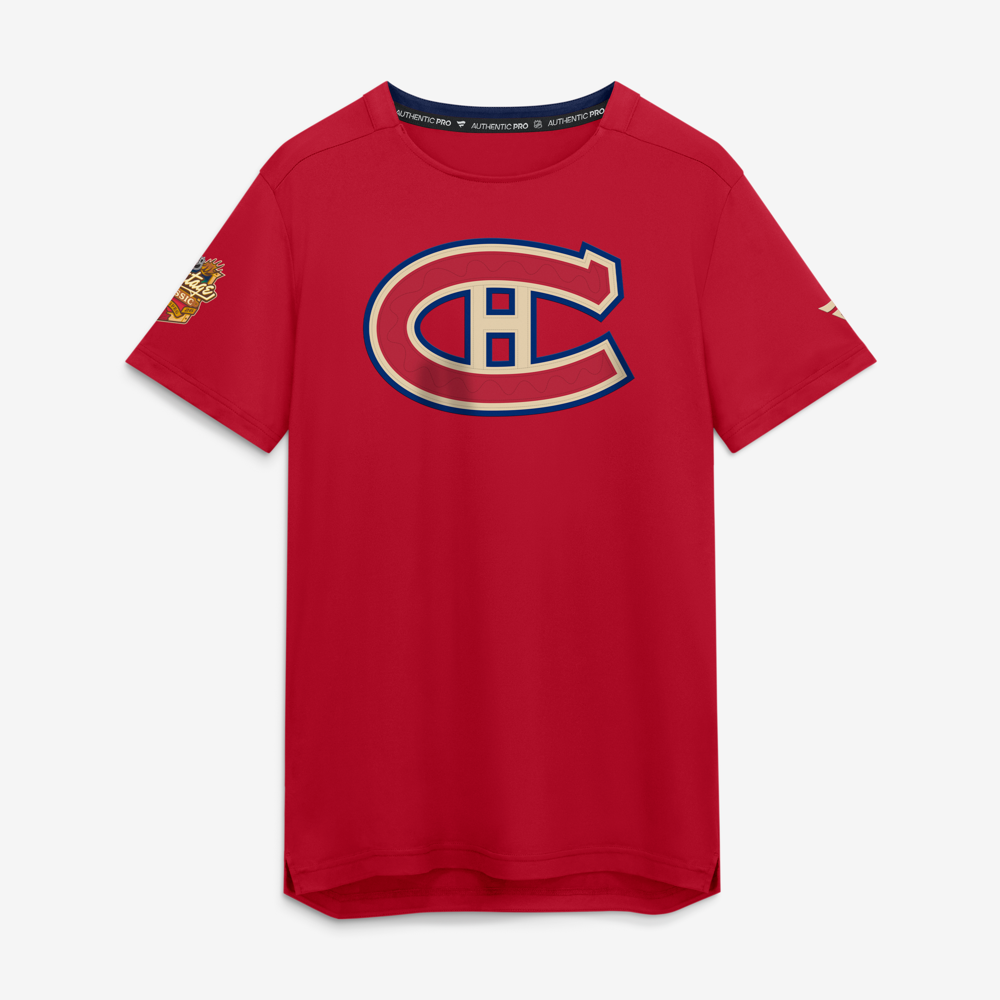 T-shirt authentique Pro Tech Fanatics rouge pour homme, Canadiens de Montréal, Classique Héritage la LNH 2026