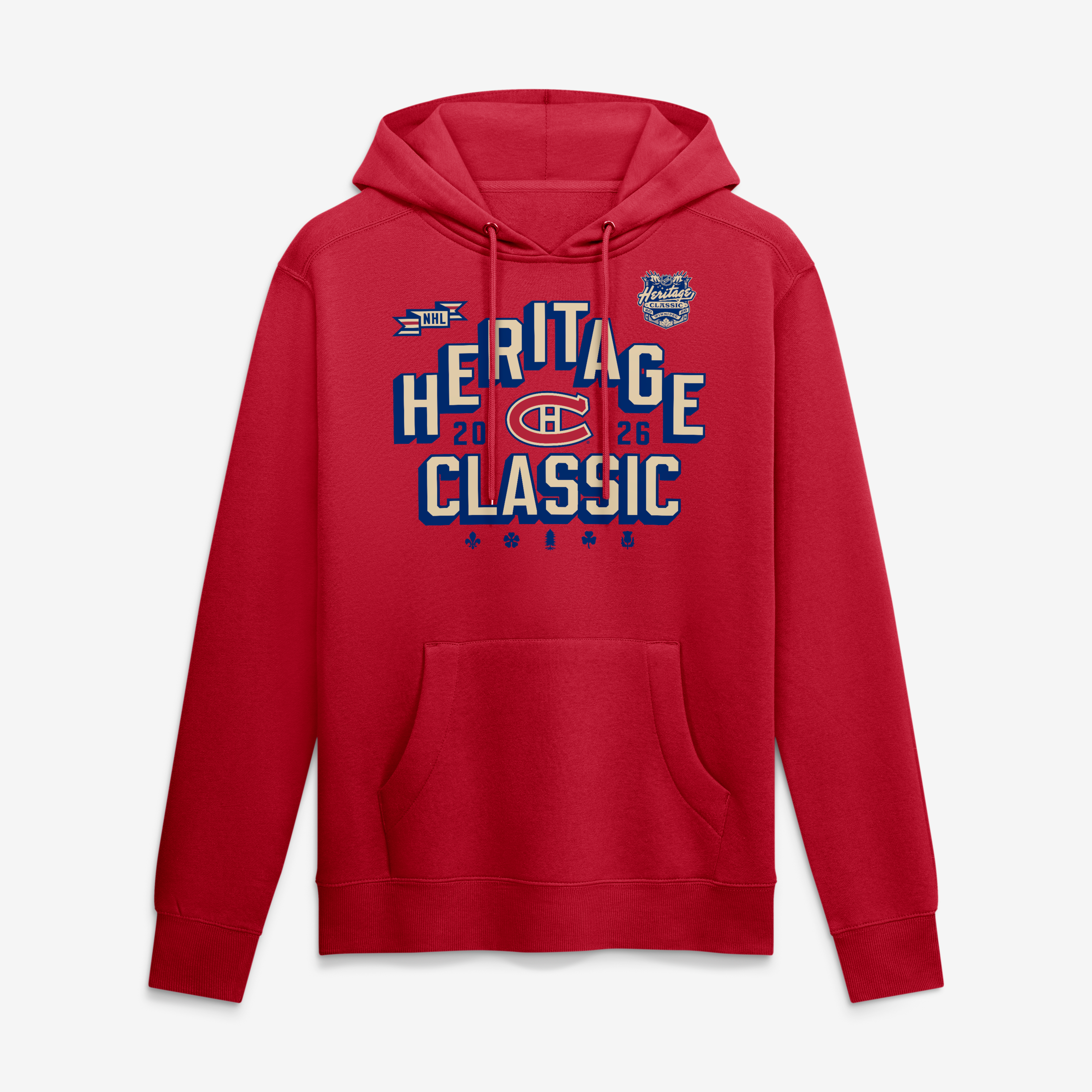 Men's Fanatics  Red Montreal Canadiens 2026 NHL Heritage Classic Fleece Hoodie