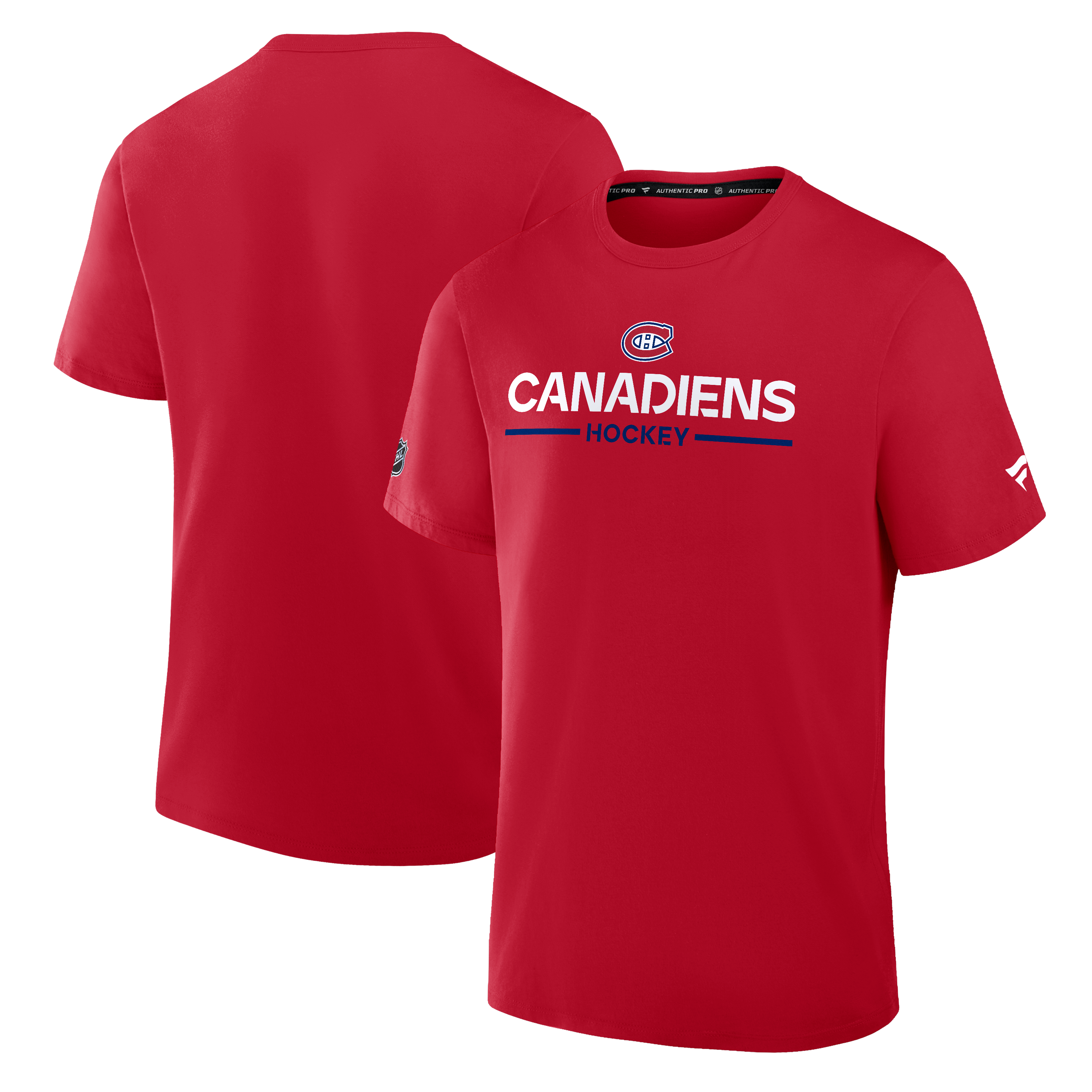 T-shirt authentique Pro Primary rouge des Canadiens de Montréal pour hommes
