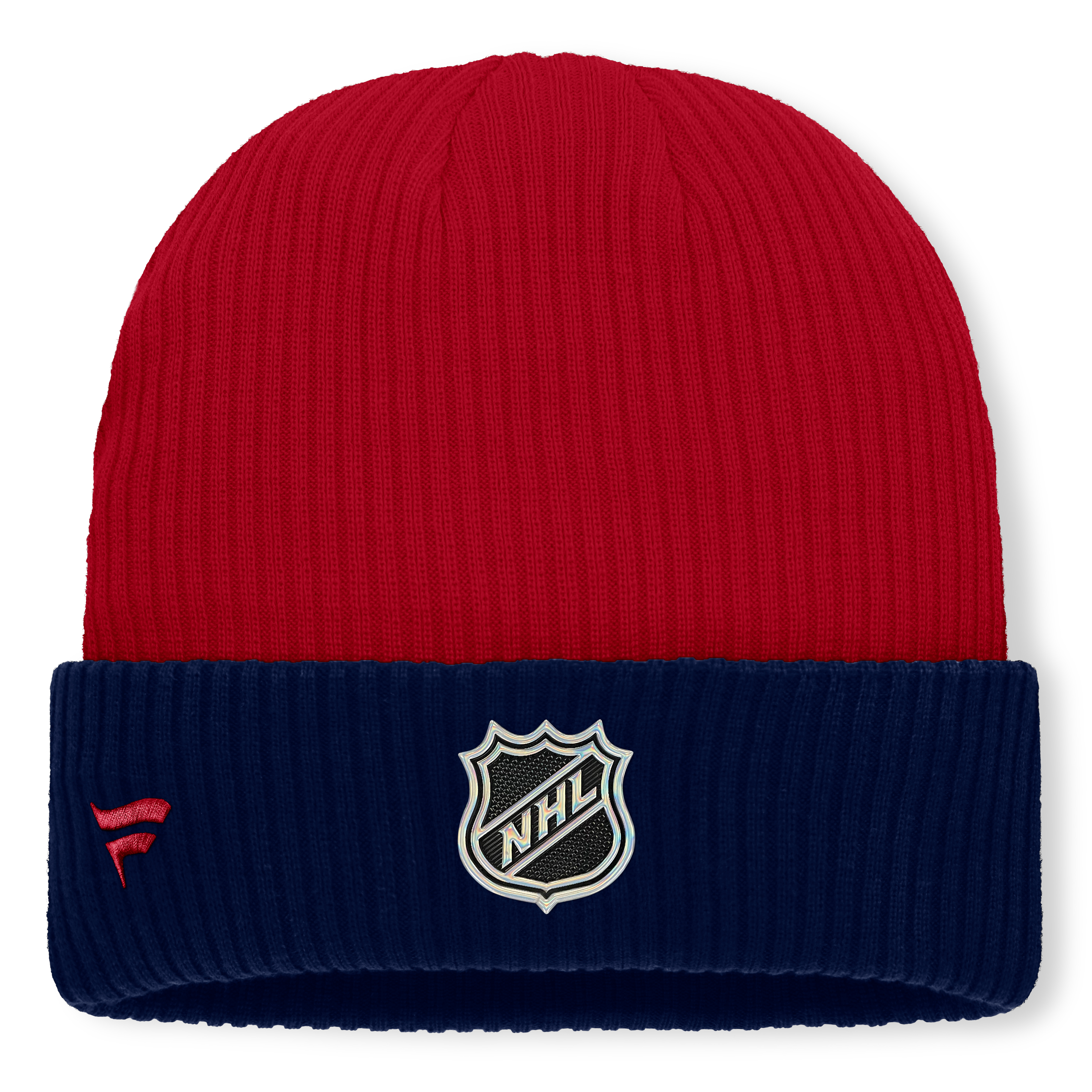 Bonnet tricoté authentique Pro Rink Fanatics rouge pour homme des Canadiens de Montréal