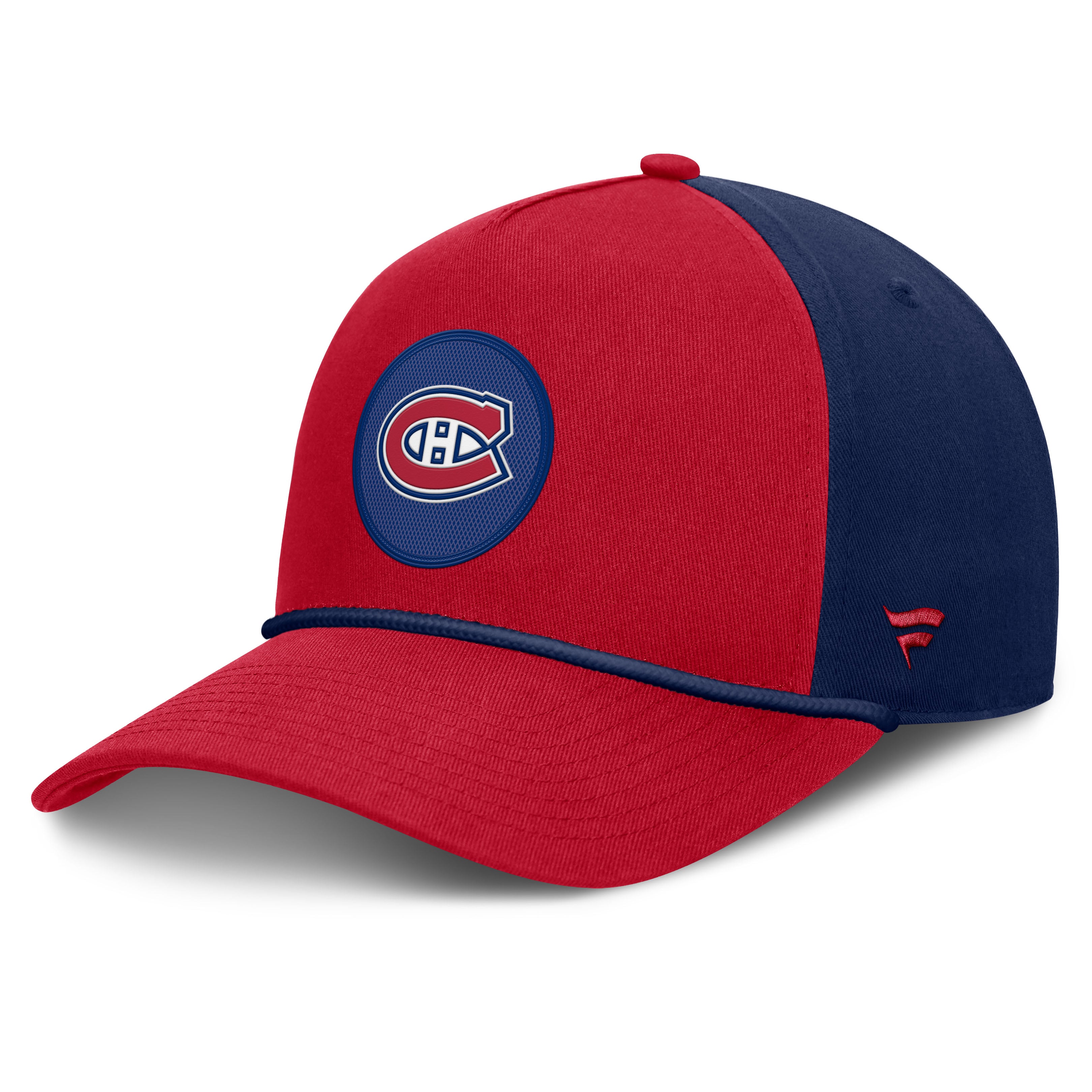 Casquette ajustable Fanatics rouge/marine des Canadiens de Montréal Authentic Pro Rink A-Frame