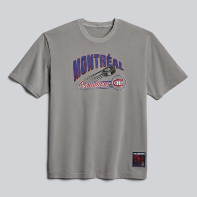Men's Montreal Canadiens lululemon Dilute Wash Pavement Grey Heavyweight Cotton T-Shirt
