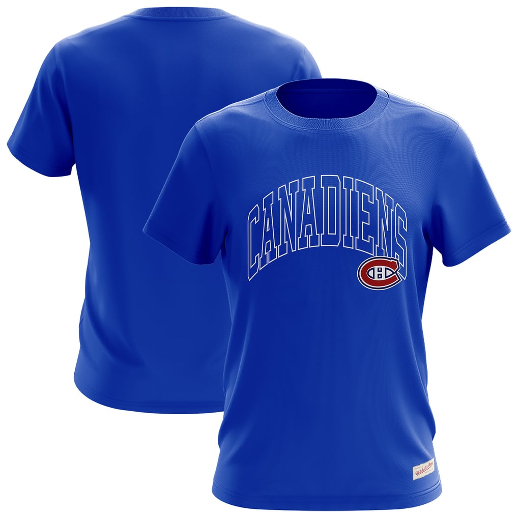 Men's Montreal Canadiens Mitchell & Ness Blue Logo T-Shirt