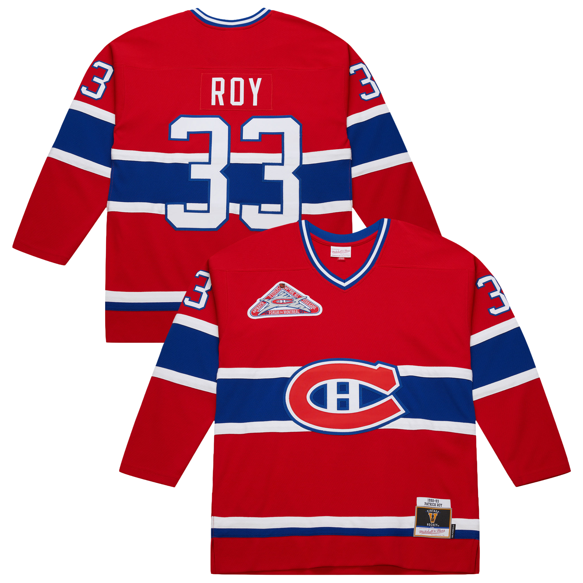 Men's Mitchell & Ness Patrick Roy Red Montreal Canadiens 1992/93 Power Play Jersey