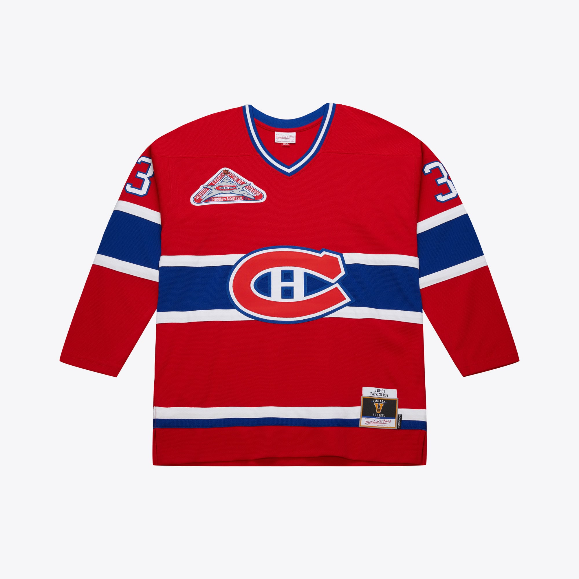 Men's Mitchell & Ness Patrick Roy Red Montreal Canadiens 1992/93 Power Play Jersey