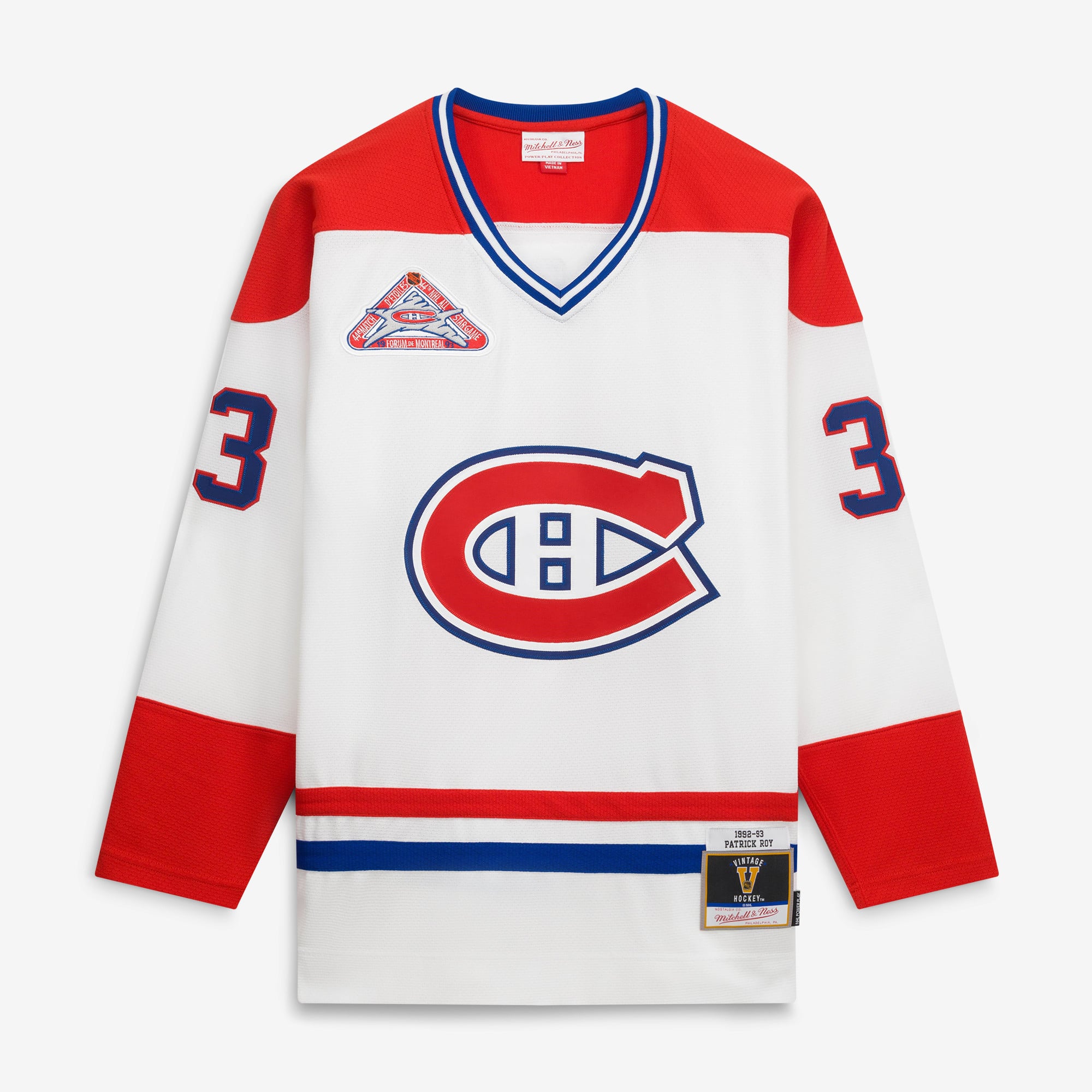 Men's Mitchell & Ness Patrick Roy White Montreal Canadiens 1992 Power Play Jersey