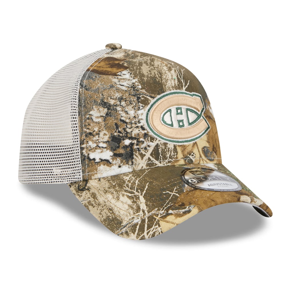 Men's New Era Camo Montreal Canadiens Real Tree A-Frame 9FORTY ...