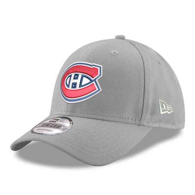 Men's Montreal Canadiens New Era Gray 9FORTY Adjustable Hat