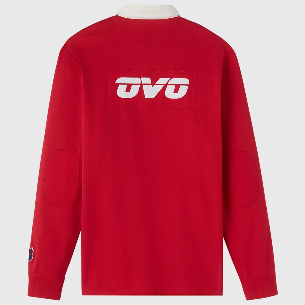 Men's Montreal Canadiens  OVO x NHL Red YD Striped Rugby Polo