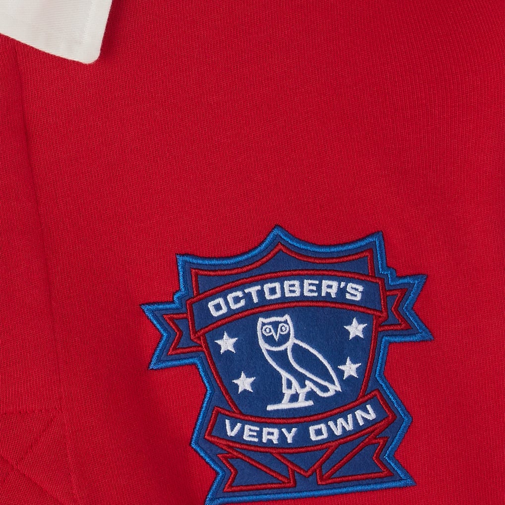 Men's Montreal Canadiens  OVO x NHL Red YD Striped Rugby Polo