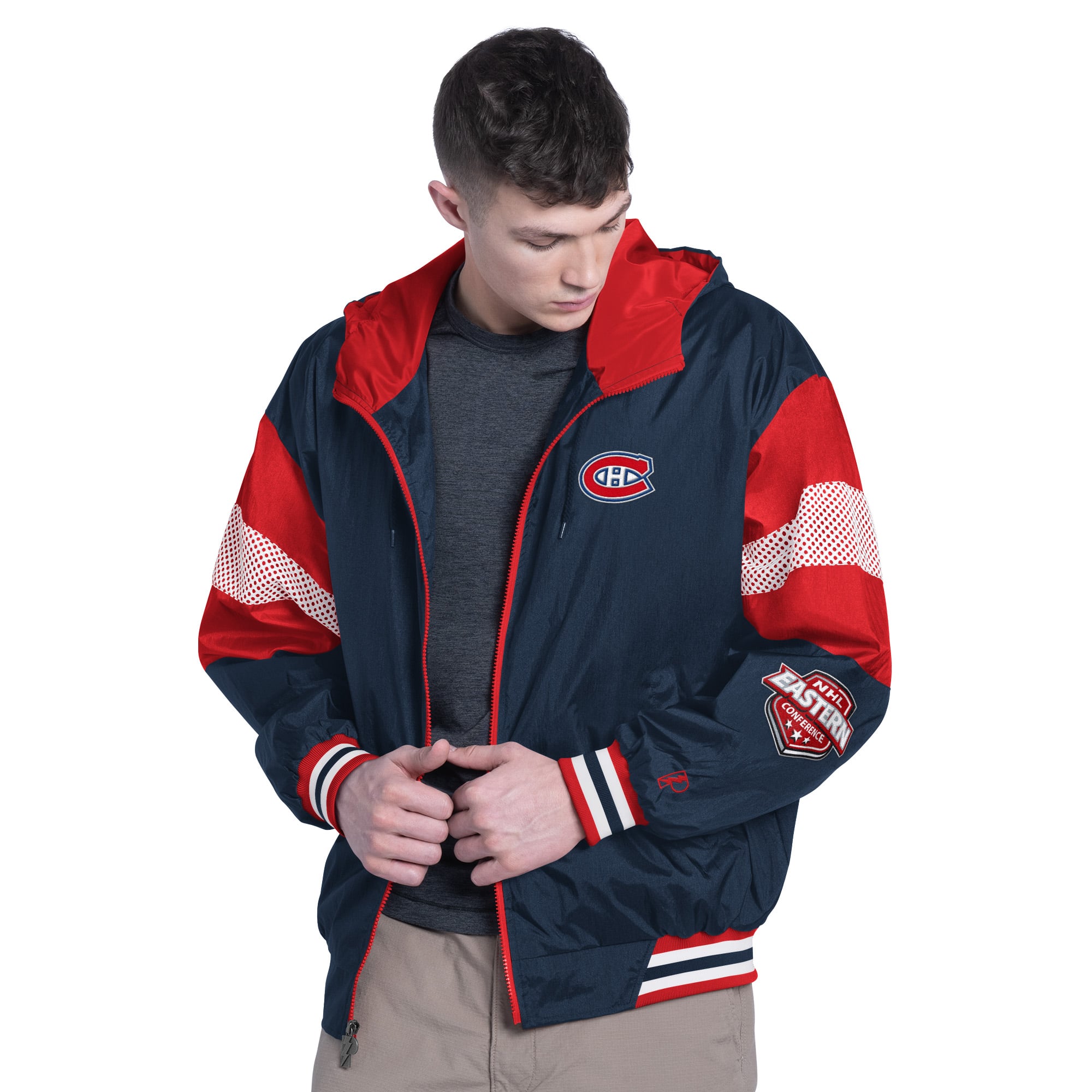 Veste à capuche zippée PROPLAYER bleue pour homme, modèle Legacy des Canadiens de Montréal
