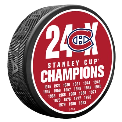 Montreal Canadiens 24X Champions Hockey Puck