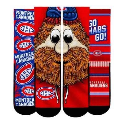  Montreal Canadiens Rock Em Unisex Fan Favorites Three-Pack Crew Socks Set - Red
