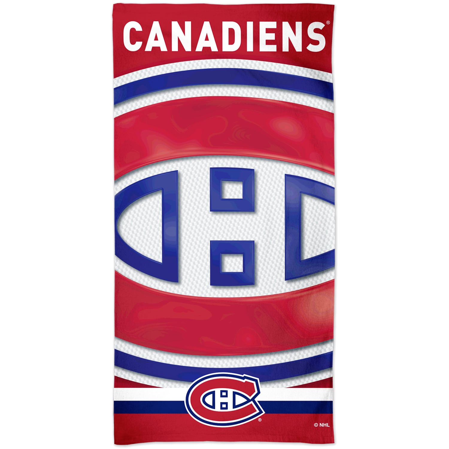 Serviette de plage WinCraft Canadiens de Montréal 30 po x 60 po Spectra