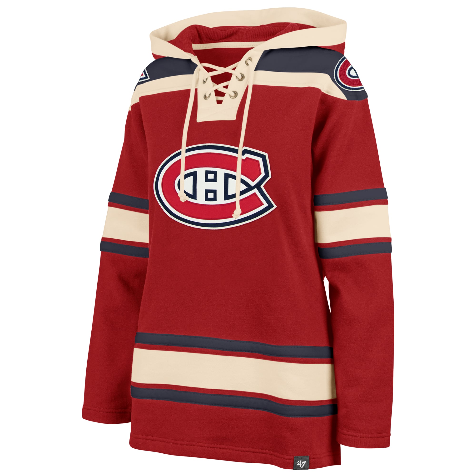 Sweat à capuche rouge lacets Superior des Canadiens de Montréal '47 pour femme