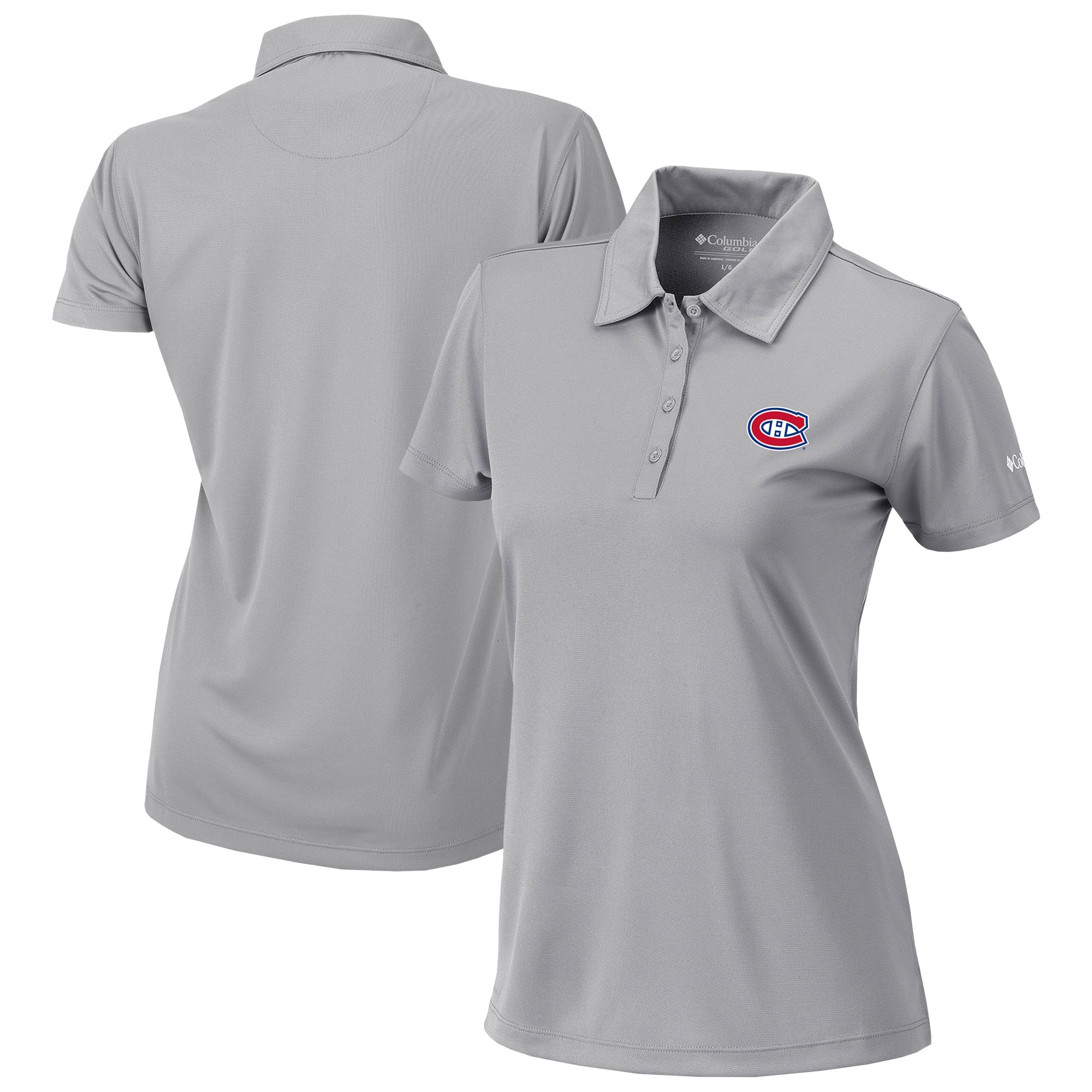 Polo Birdie gris Columbia pour femmes, modèle Omni-Wick des Canadiens de Montréal