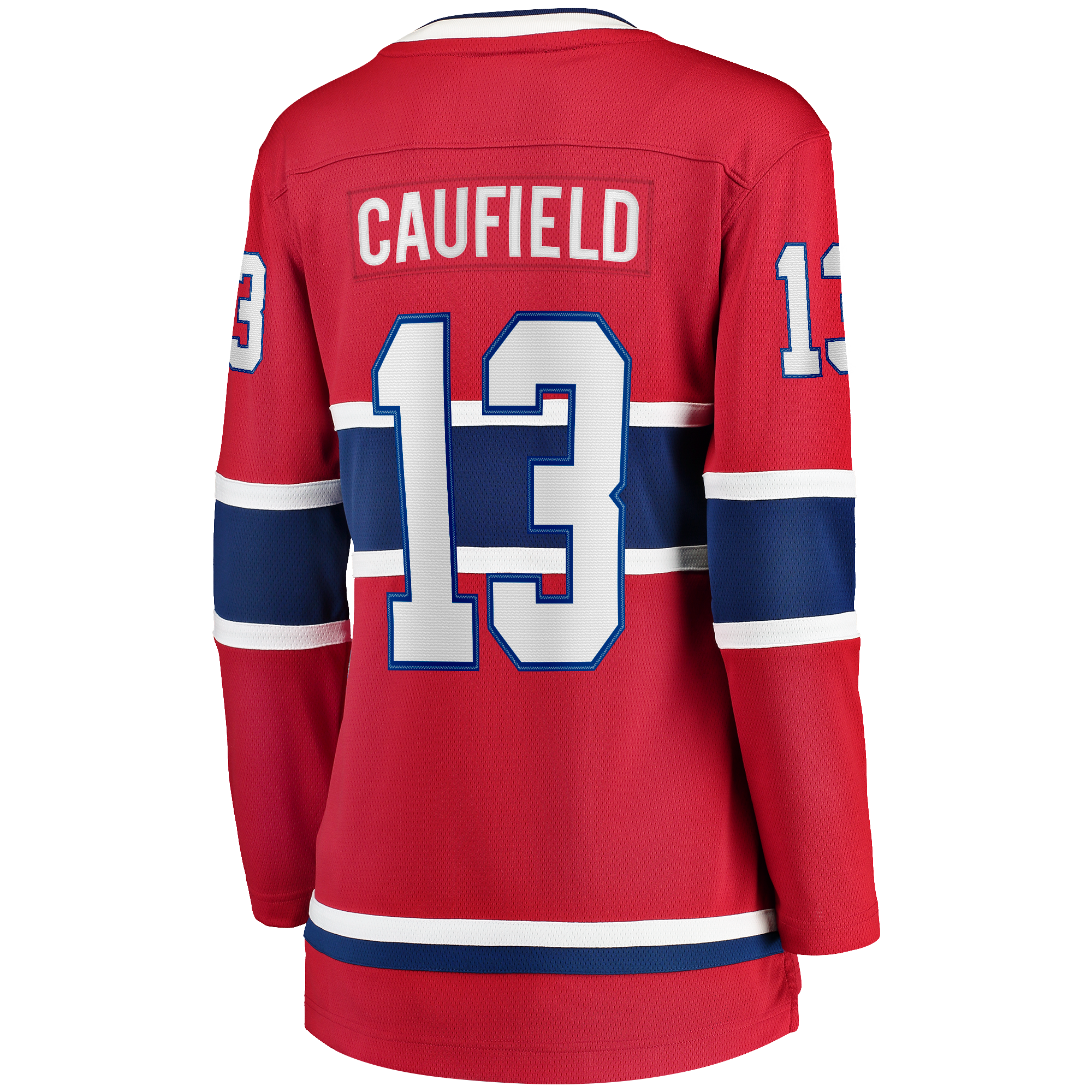 Women's Fanatics Cole Caufield Red Montreal Canadiens Home Breakaway Jersey