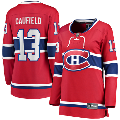 Women's Montreal Canadiens Cole Caufield Fanatics Red Home  Breakaway Jersey