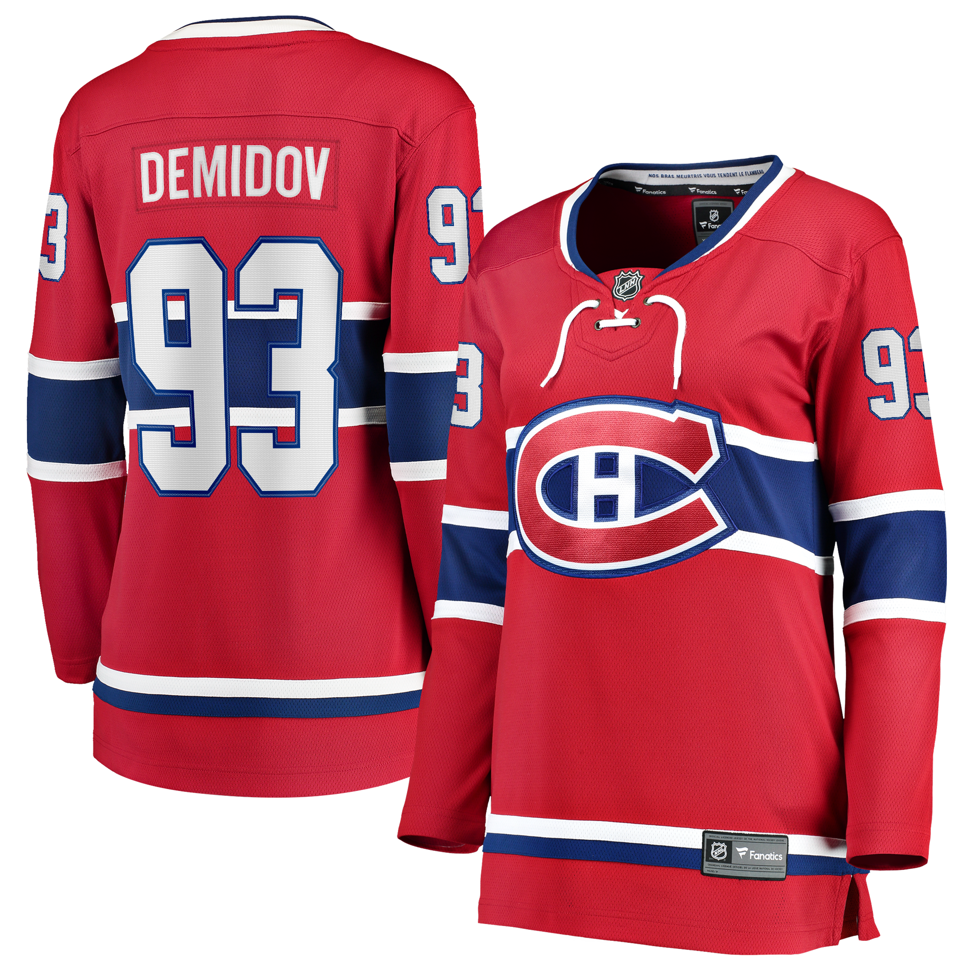 Women's Fanatics Ivan Demidov Red Montreal Canadiens Home Breakaway Jersey