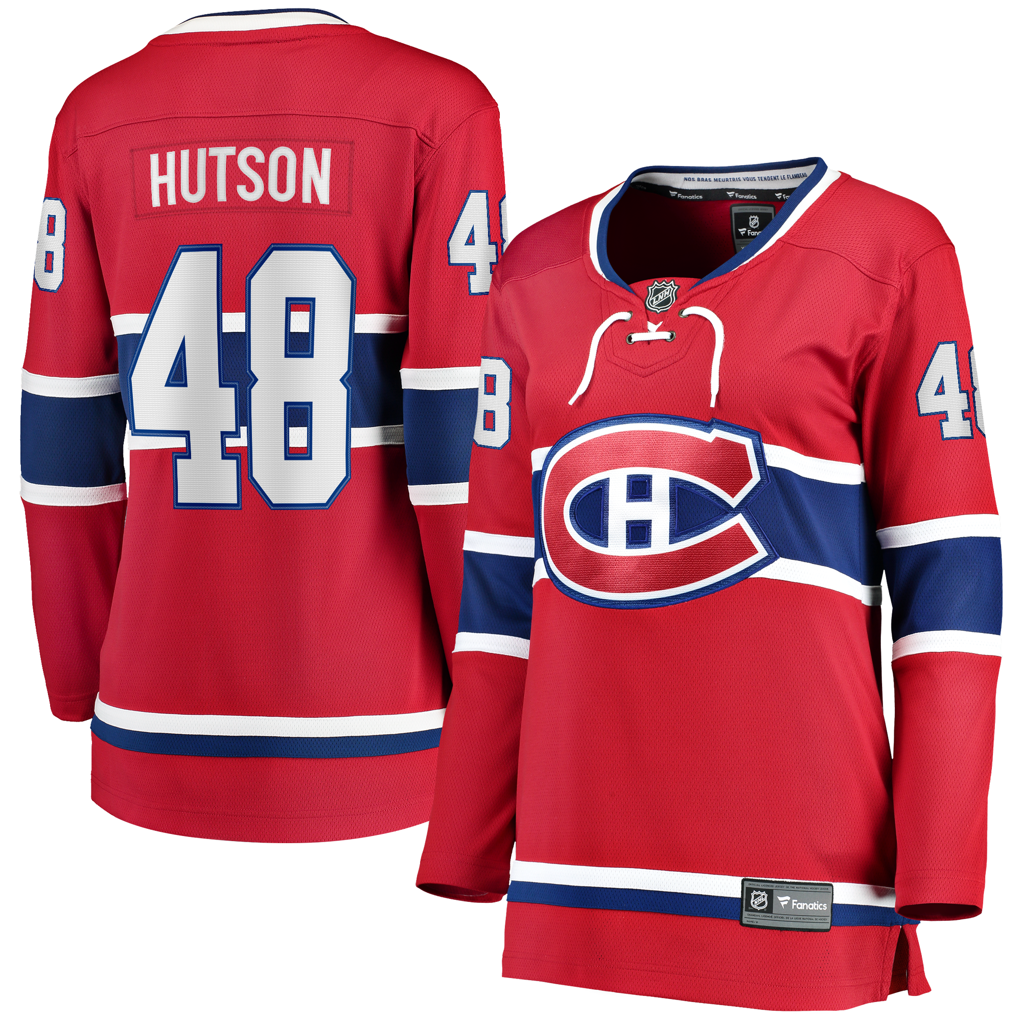 Maillot domicile rouge Breakaway Lane Hutson des Canadiens de Montréal pour femmes (Fanatics)