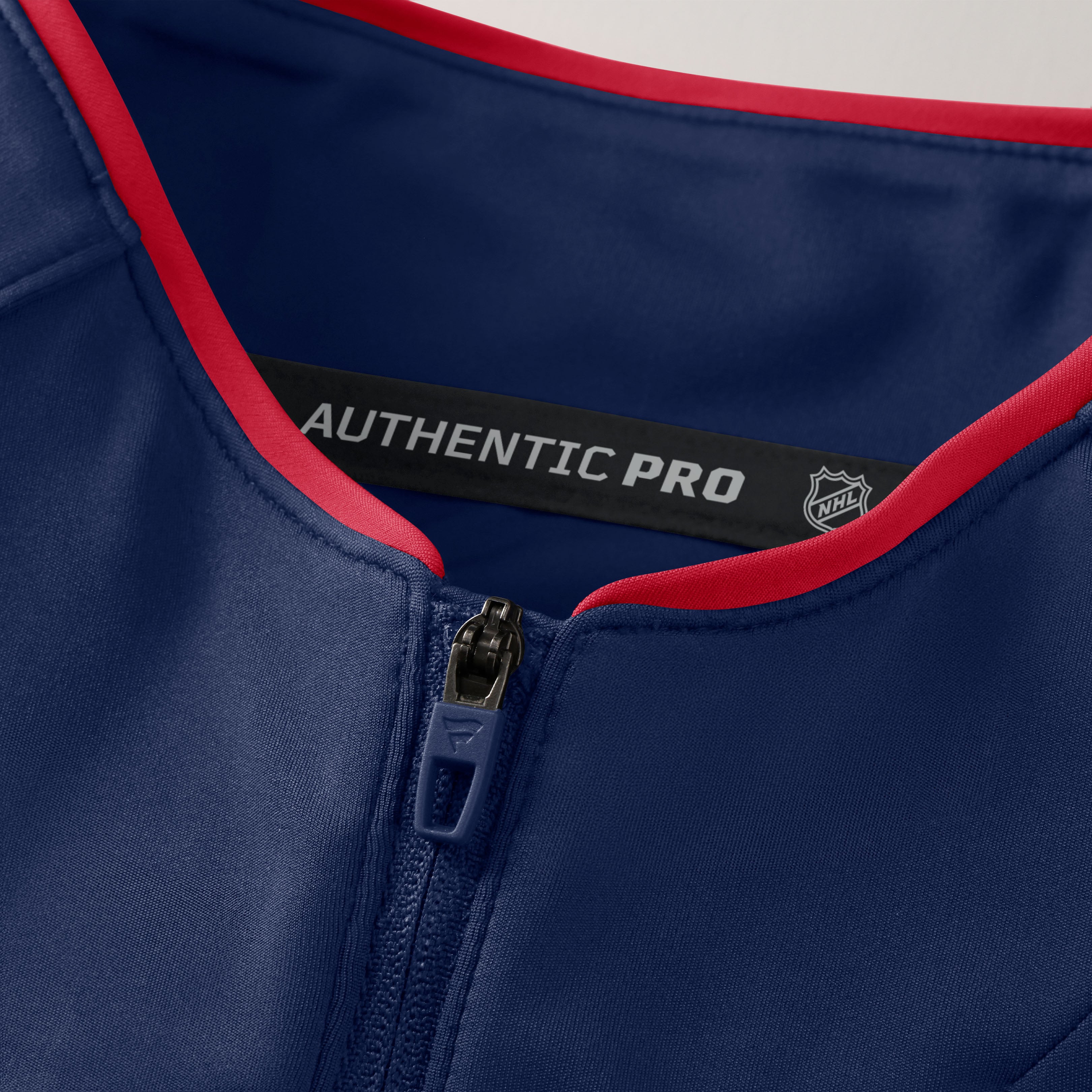 Women's Fanatics Navy Montreal Canadiens Authentic Pro Rink Raglan Lightweight Quarter-Zip Pullover