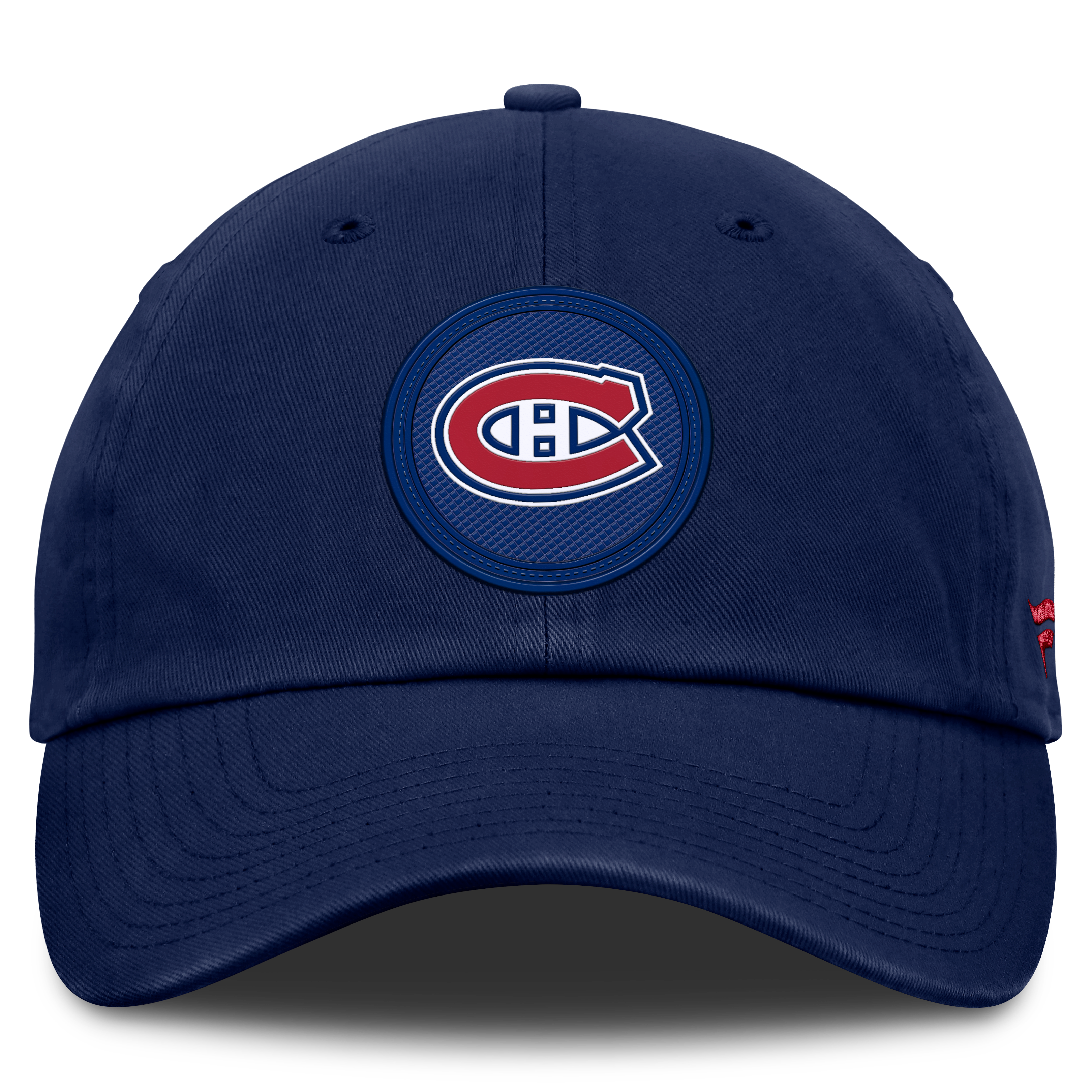 Casquette Fanatics marine authentique Pro Rink pour femmes, modèle Montréal Canadiens, lavage doux et ajustable