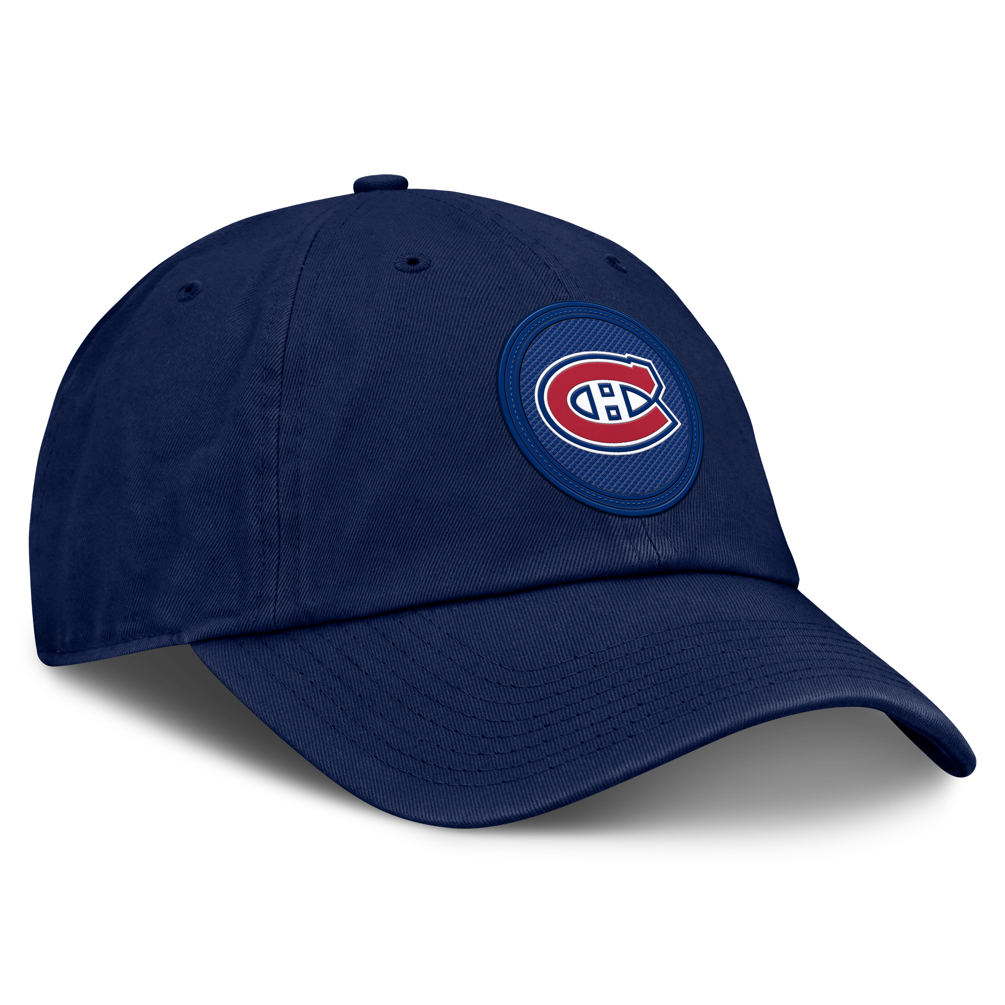 Casquette Fanatics marine authentique Pro Rink pour femmes, modèle Montréal Canadiens, lavage doux et ajustable