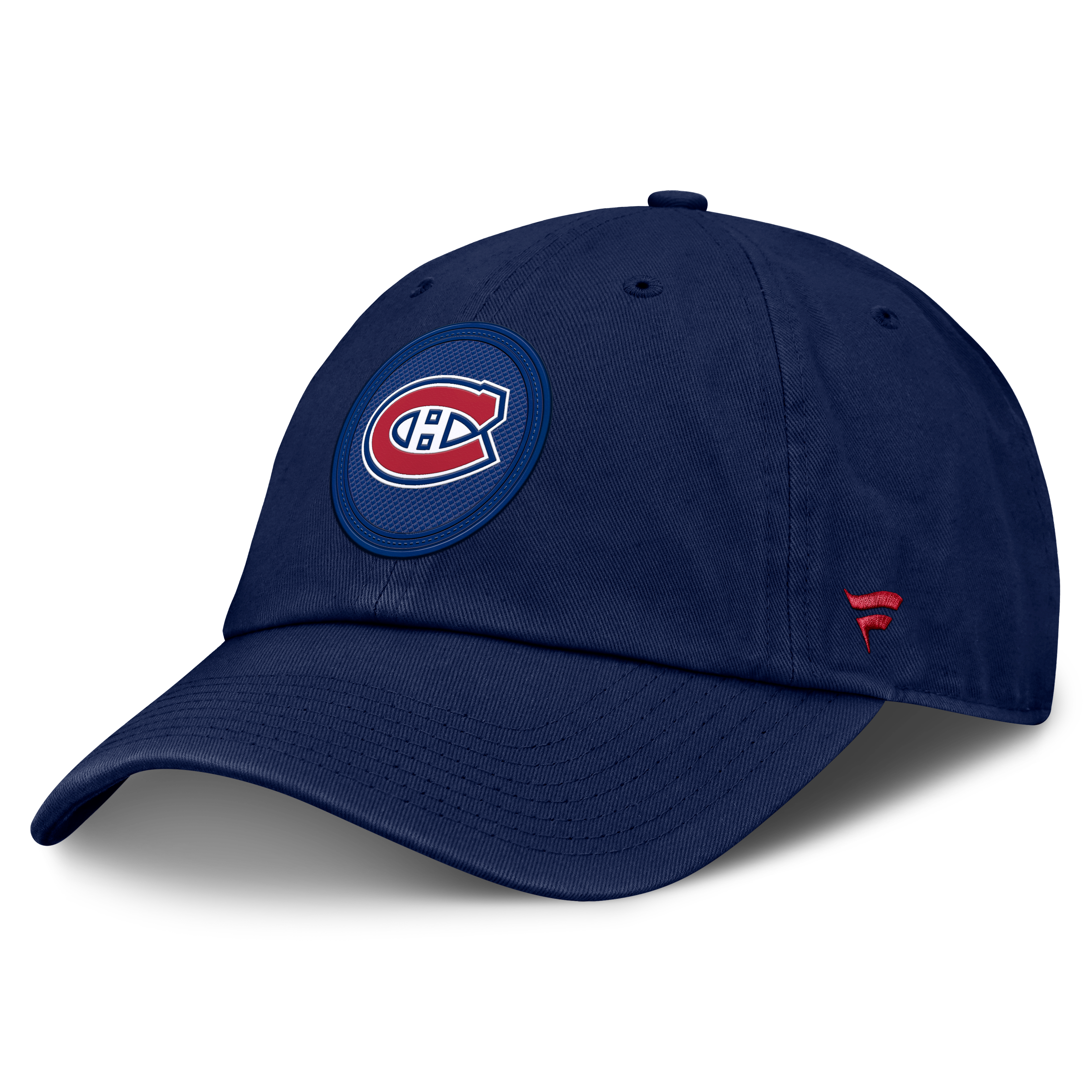 Casquette Fanatics marine authentique Pro Rink pour femmes, modèle Montréal Canadiens, lavage doux et ajustable
