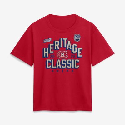 Women's Montreal Canadiens Fanatics Red 2026 NHL Heritage Classic T-Shirt