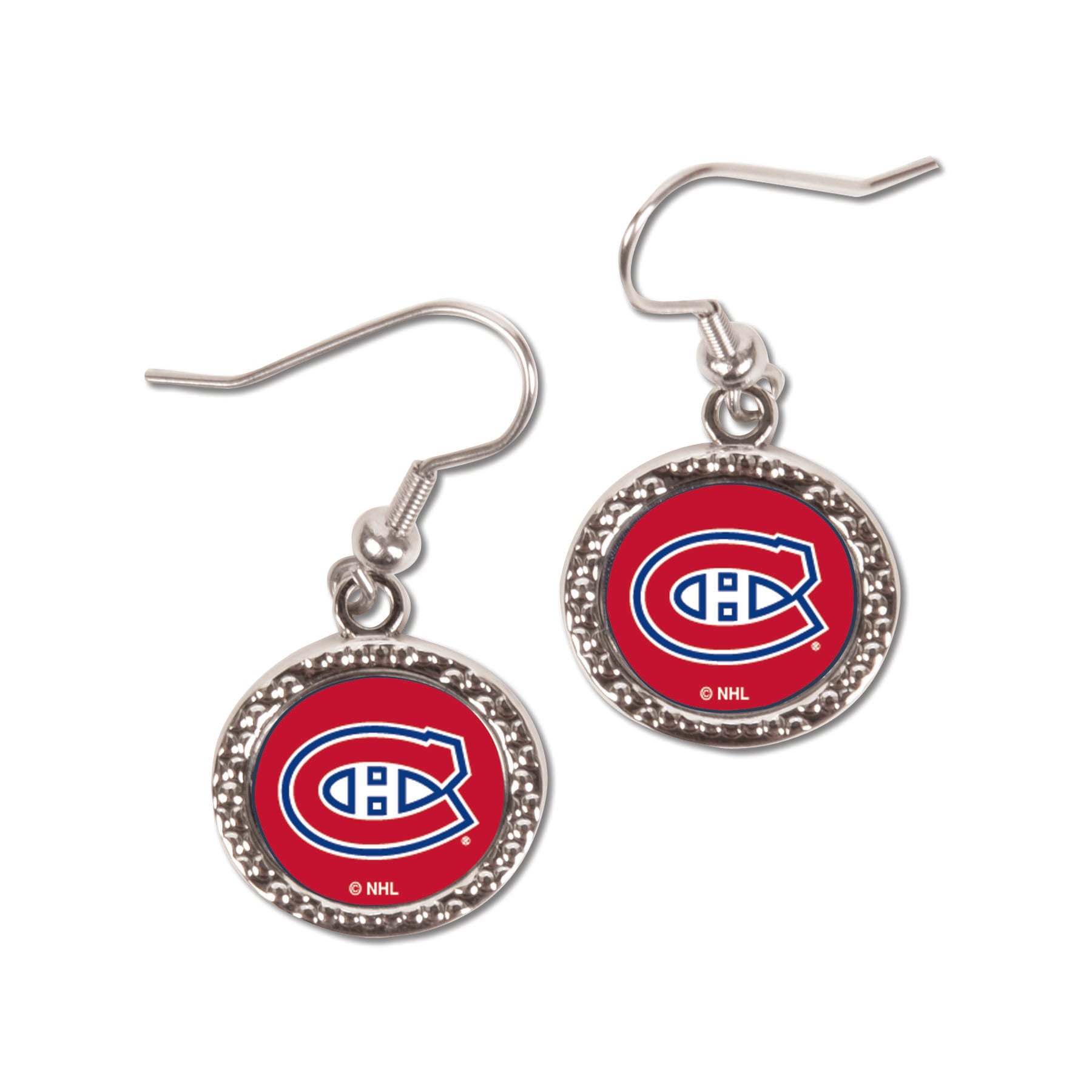 Boucles d'oreilles pendantes rondes WinCraft des Canadiens de Montréal pour femmes
