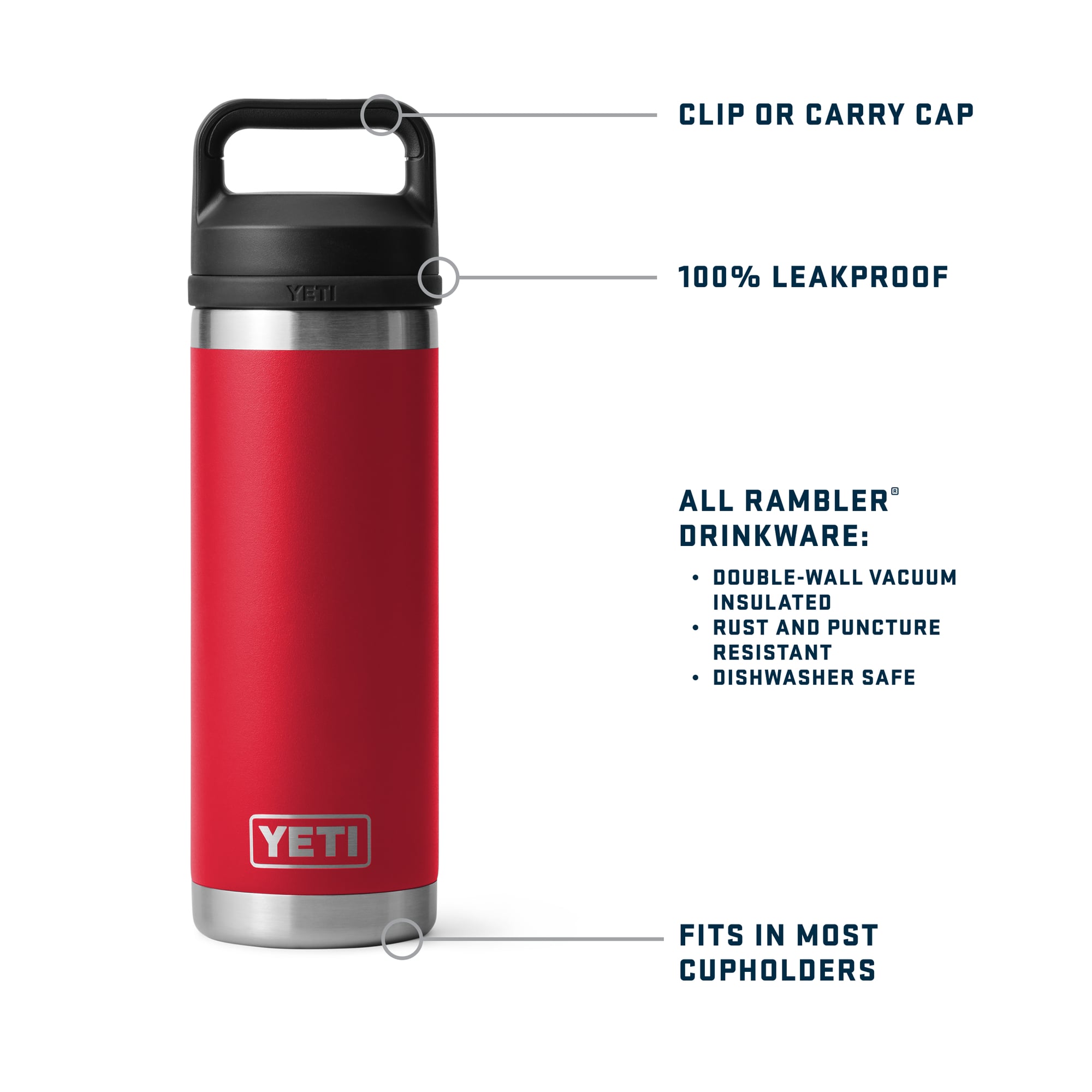 Gourde YETI Montréal Canadiens 18 oz Rambler Chug