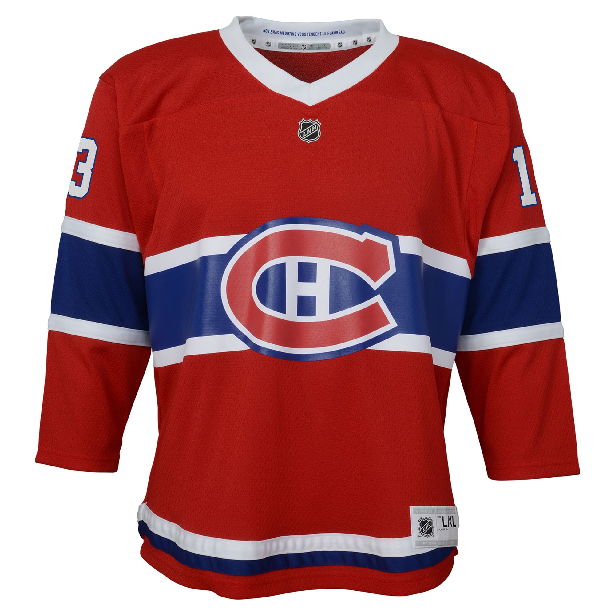 Maillot de joueur réplique rouge Cole Caufield des Canadiens Montréal pour jeunes
