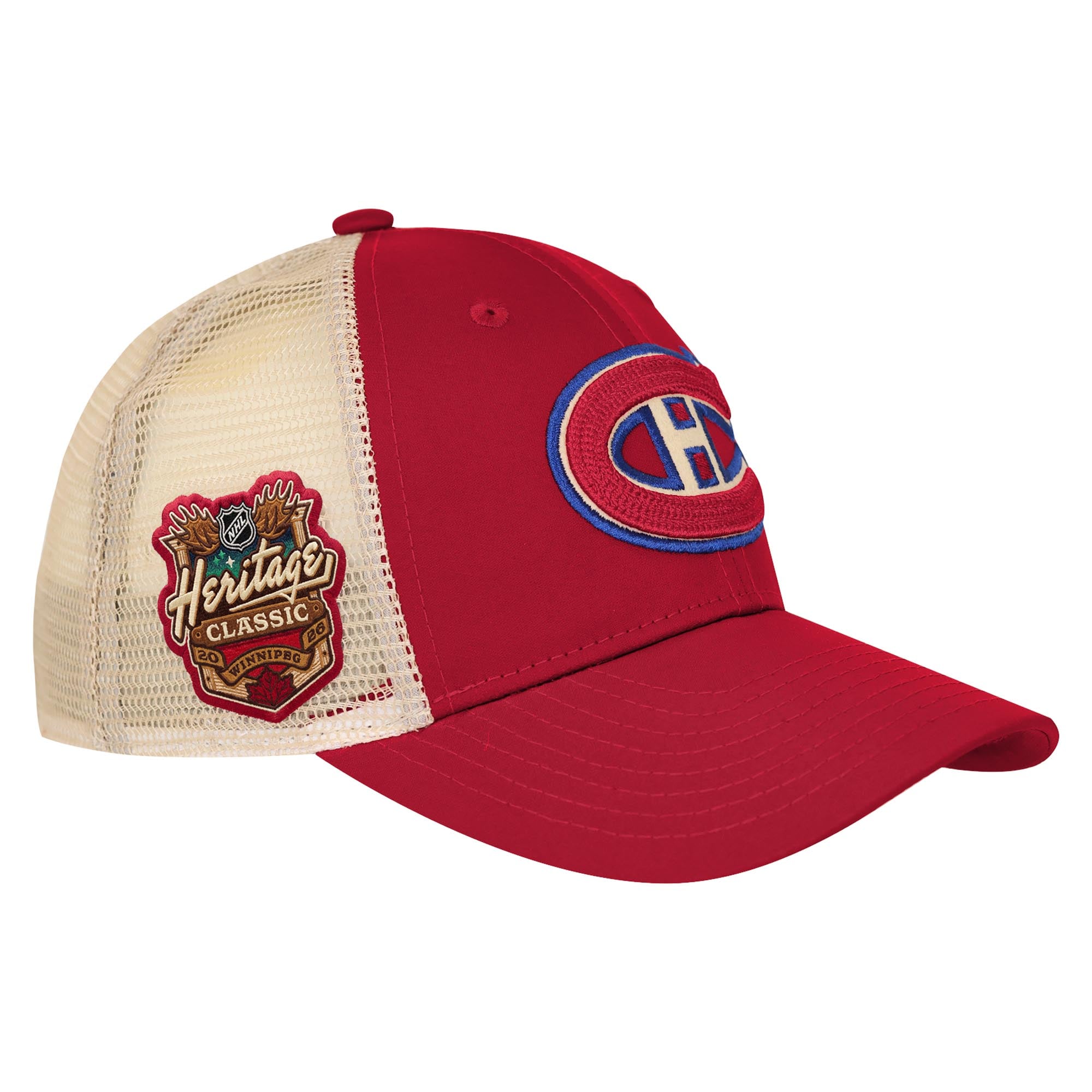Casquette ajustable de camionneur Fanatics rouge pour jeunes, Canadiens de Montréal, Classique Héritage de la LNH 2026