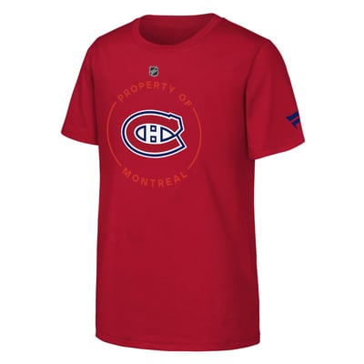 Youth Montreal Canadiens  Fanatics Red Authentic Pro Property of T-Shirt