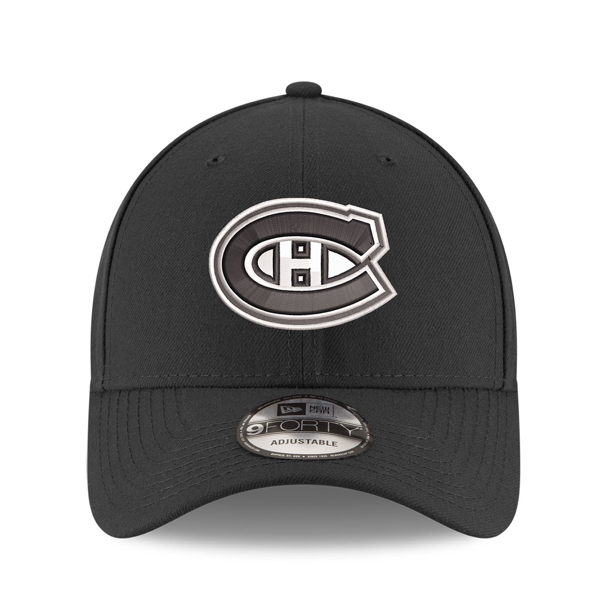 Casquette ajustable New Era noire pour jeunes des Canadiens de Montréal 9FORTY