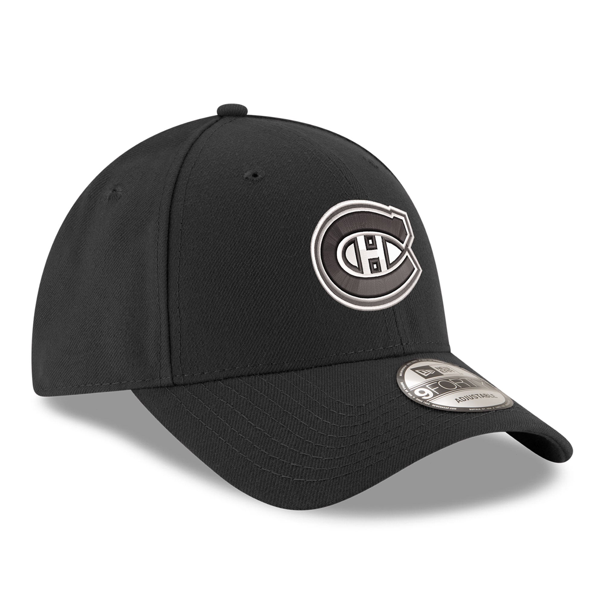 Casquette ajustable New Era noire pour jeunes des Canadiens de Montréal 9FORTY