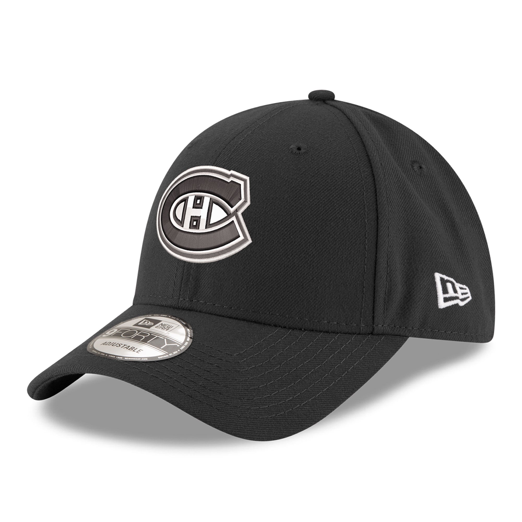 Casquette ajustable New Era noire pour jeunes des Canadiens de Montréal 9FORTY