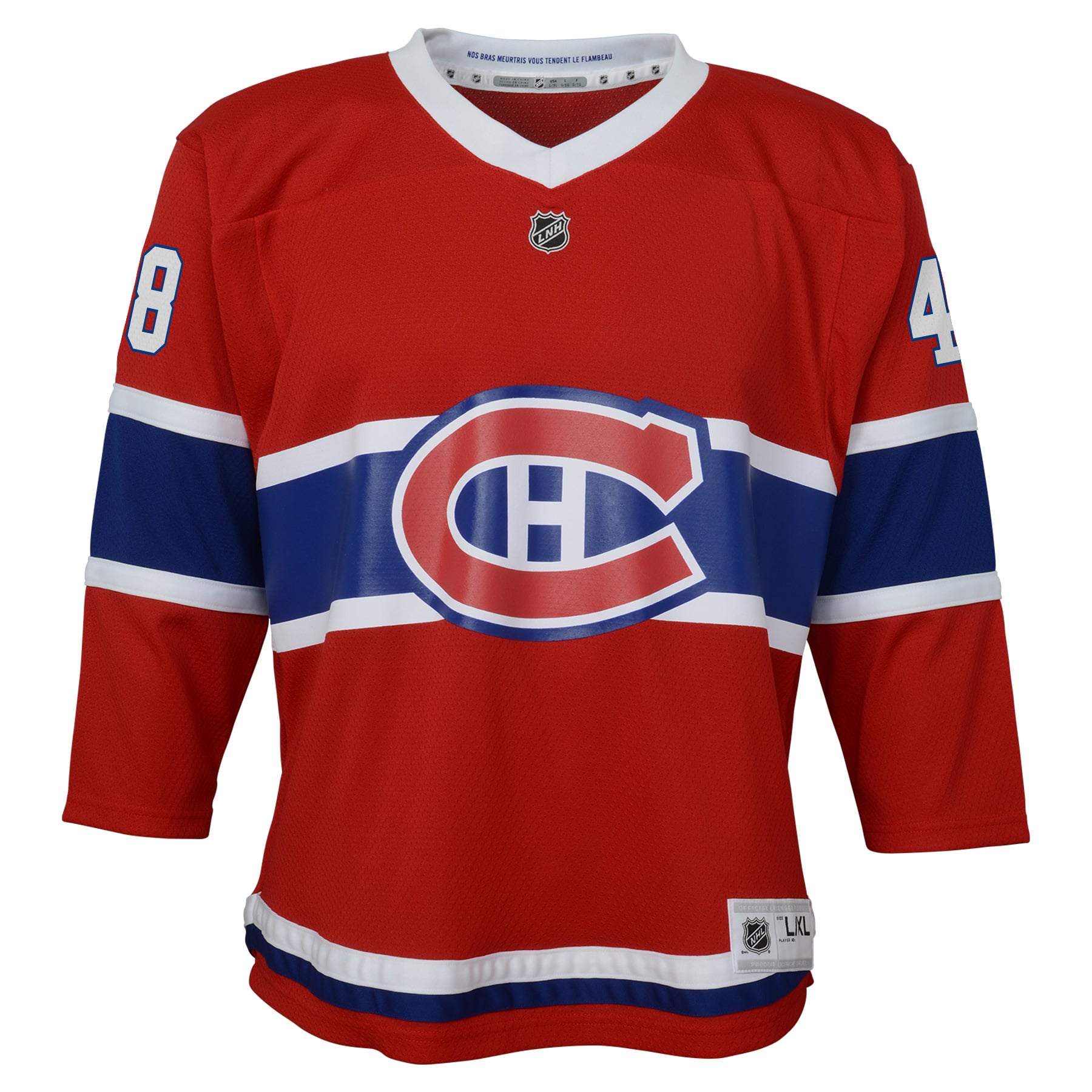 Maillot réplique domicile rouge des Canadiens de Montréal pour jeunes Outerstuff Lane Hutson