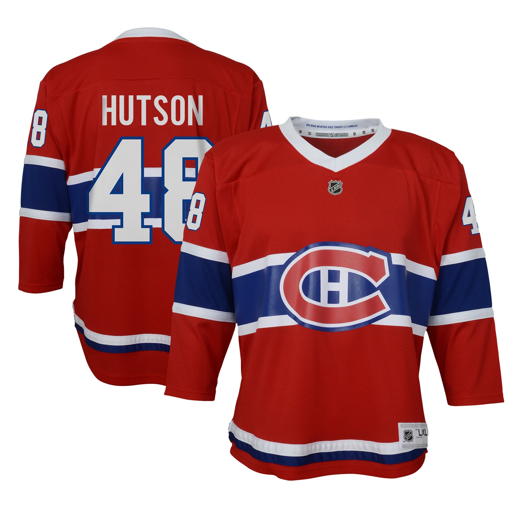 Maillot réplique domicile rouge des Canadiens de Montréal pour jeunes Outerstuff Lane Hutson