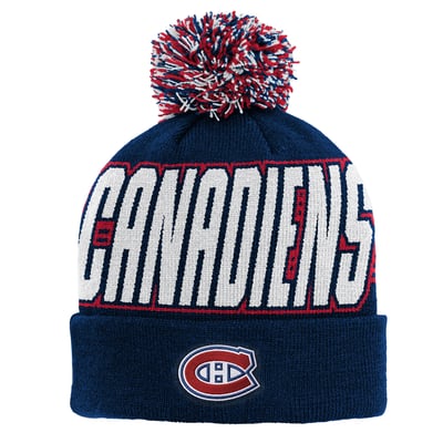 Montreal Canadiens Outerstuff Youth Cuffed Knit Hat with Pom - Navy