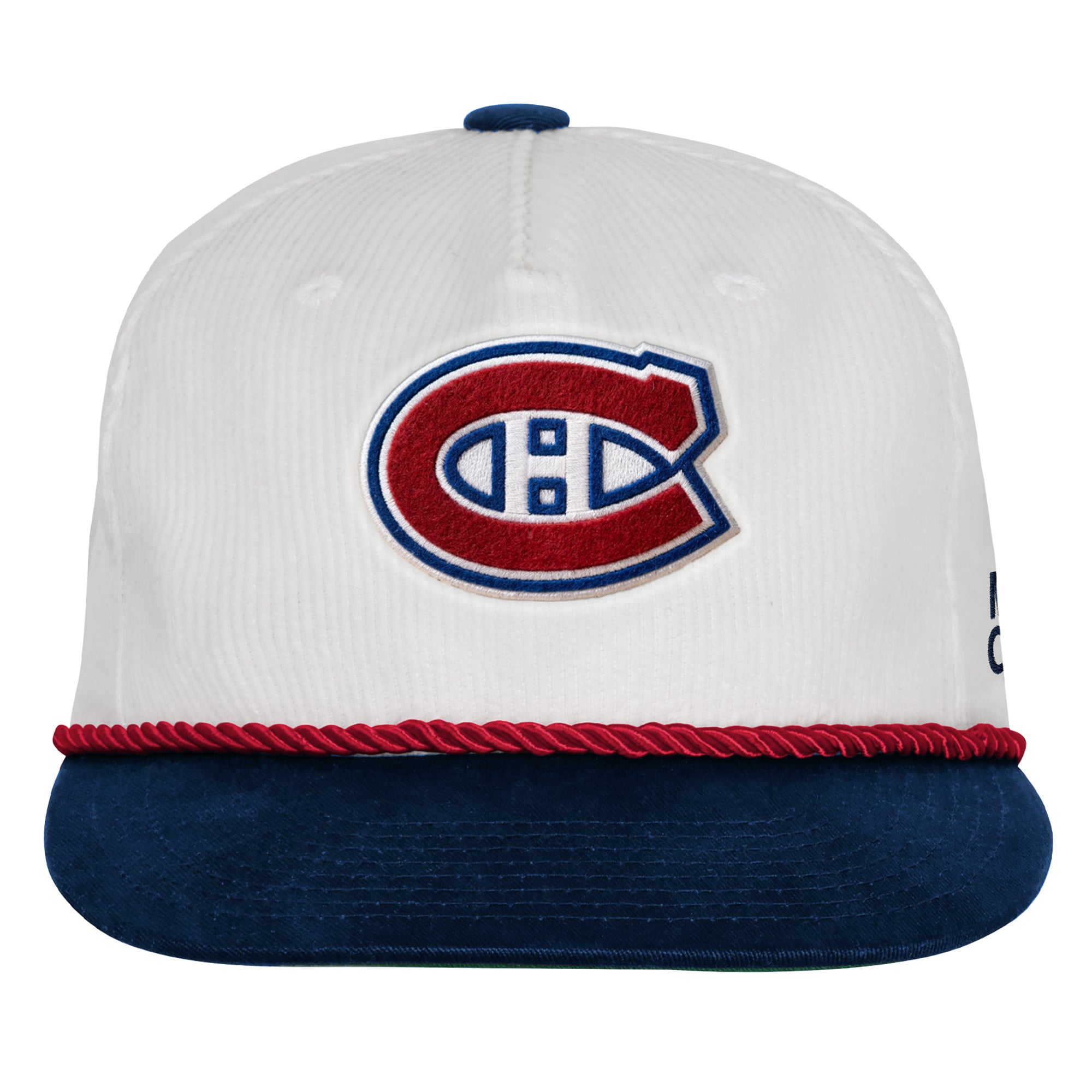Casquette blanche à cordon plat pour jeunes Outerstuff des Canadiens de Montréal