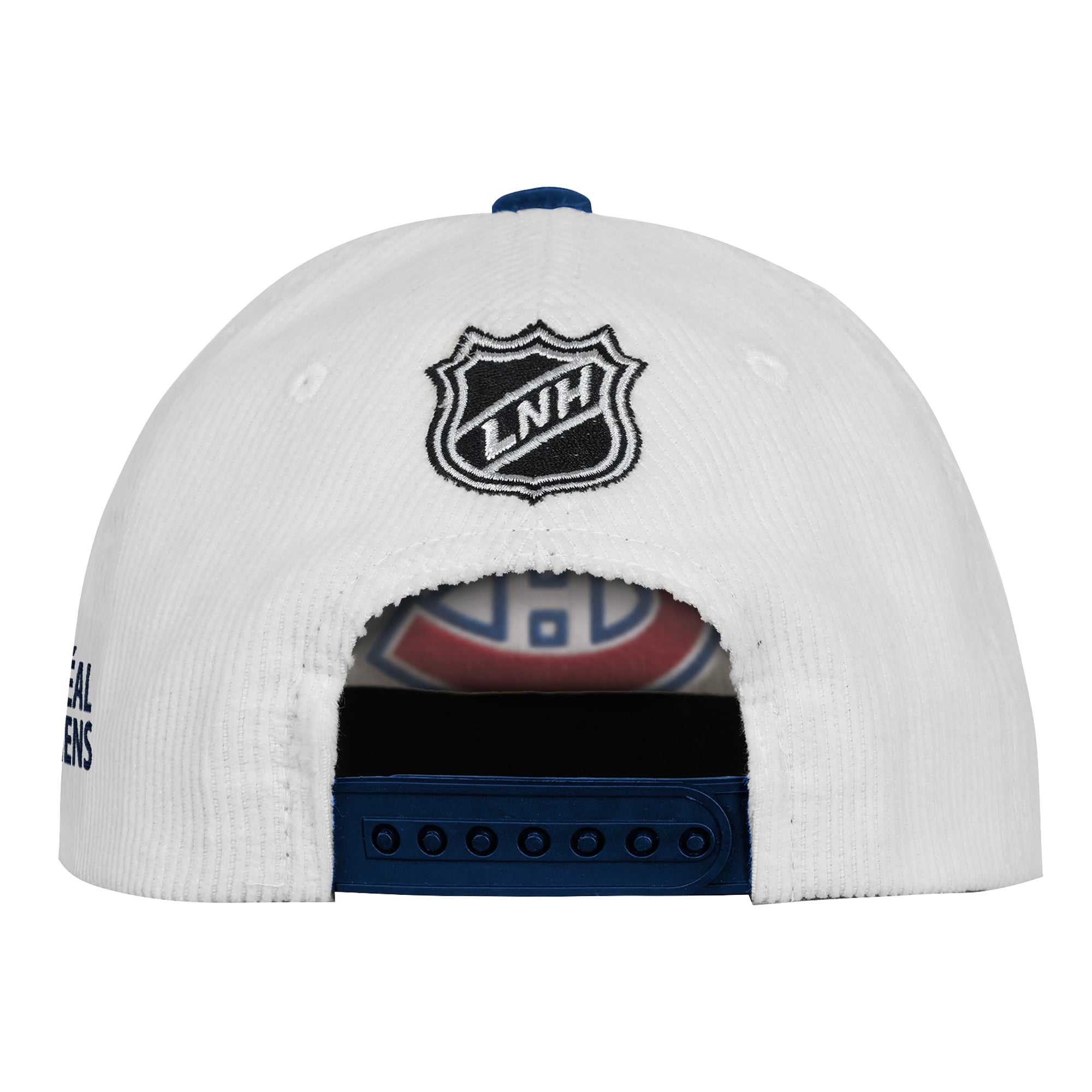 Casquette blanche à cordon plat pour jeunes Outerstuff des Canadiens de Montréal