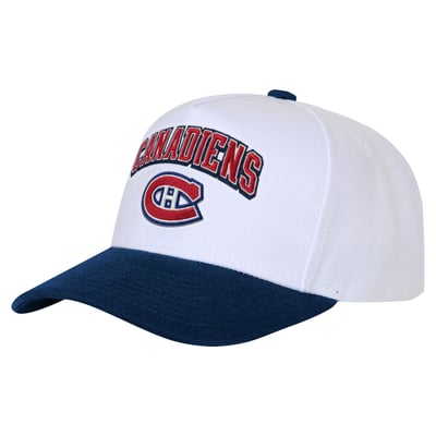 Youth Montreal Canadiens  Outerstuff White Puff Wordmark Snapback Hat