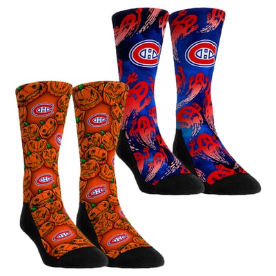  Montreal Canadiens Rock Em Youth Halloween Crew Socks 2-Pack Set - Orange