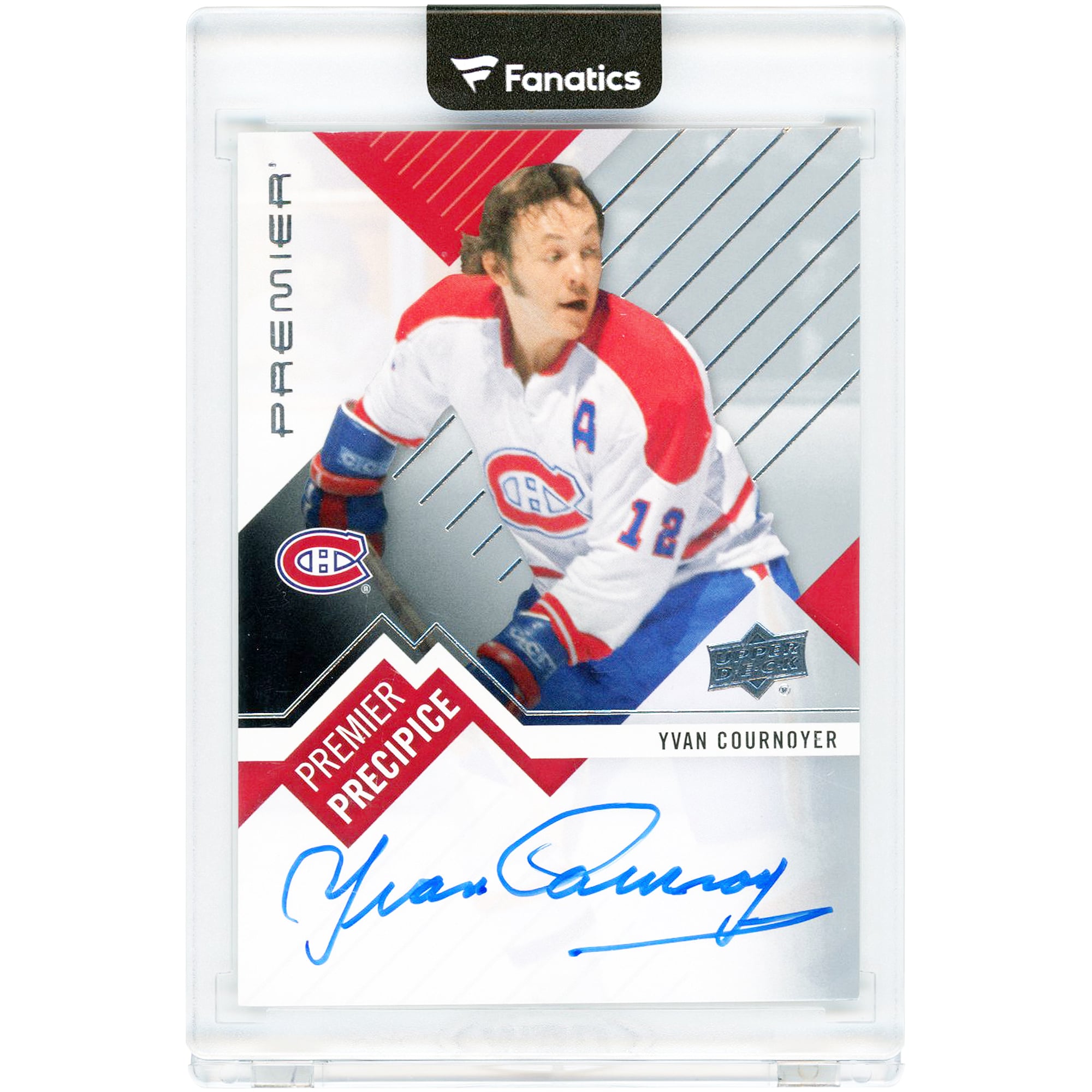 Yvan Cournoyer Canadiens de Montréal autographiés 2023-24 Upper Deck Premier Premier Precipice #PPL-YC Card