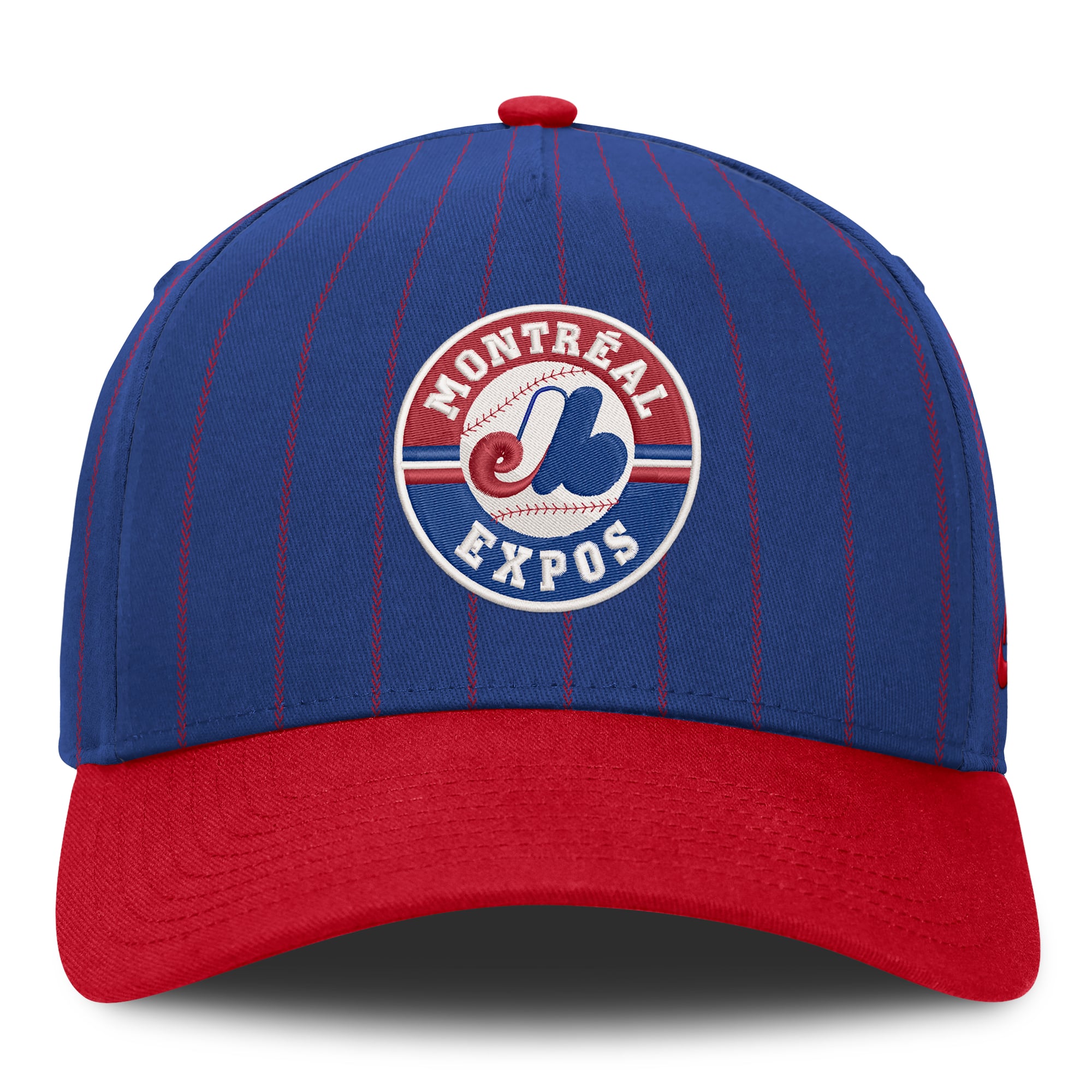Casquette ajustable Nike bleue et rouge pour homme, modèle Cooperstown Rise des Expos de Montréal