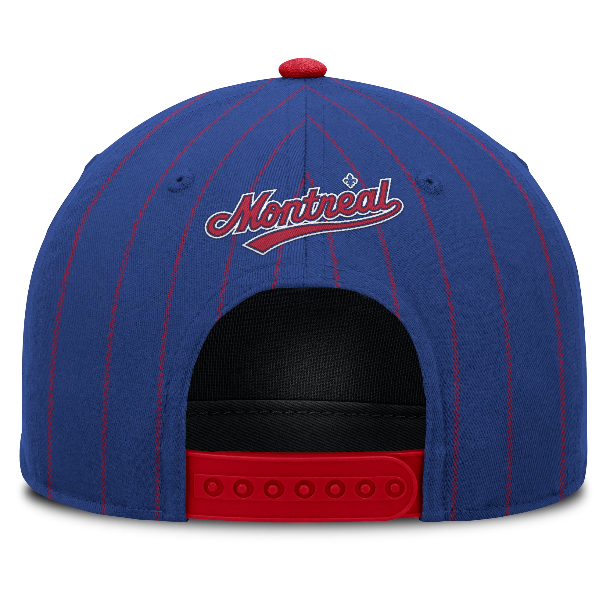 Casquette ajustable Nike bleue et rouge pour homme, modèle Cooperstown Rise des Expos de Montréal